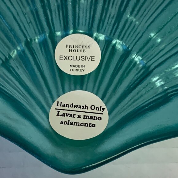Set of 4 Princess House Sell Plates 1479 Dish Teal in Colour Made in Turkey NEW - Picture 11 of 13